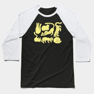 Dandelion Shadow Cats Pattern Baseball T-Shirt